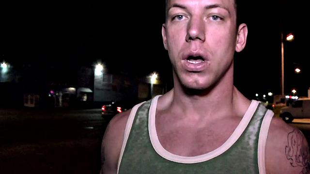 Naive Jock gets gloryhole blowjob from gay dude