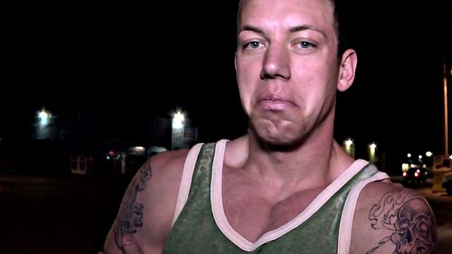 Naive Jock gets gloryhole blowjob from gay dude