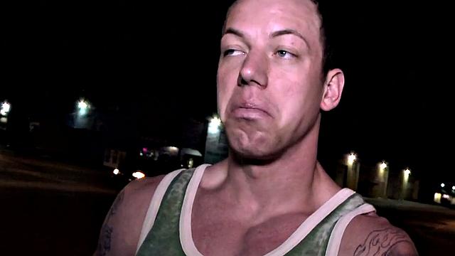 Naive Jock gets gloryhole blowjob from gay dude