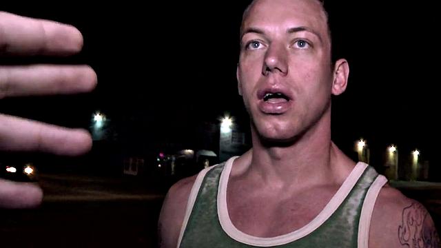 Naive Jock gets gloryhole blowjob from gay dude