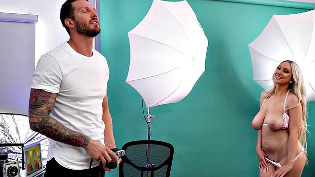 Skylar Vox wants her friend's dad in her tight pussy in exchange for some HOT Photos!