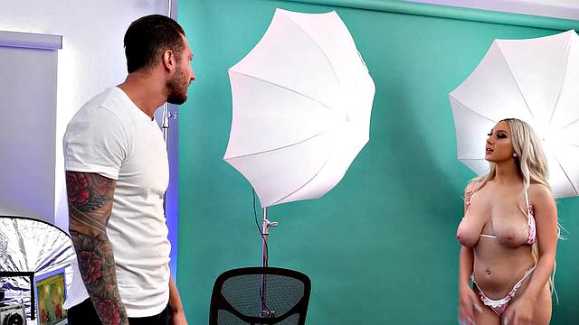 Skylar Vox wants her friend's dad in her tight pussy in exchange for some HOT Photos!