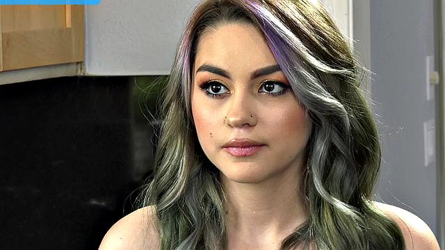 Bisex colored hair busty tattooed babe in IR 3some fucked