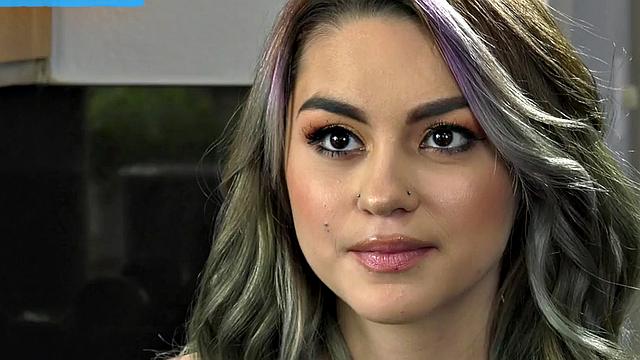 Bisex colored hair busty tattooed babe in IR 3some fucked