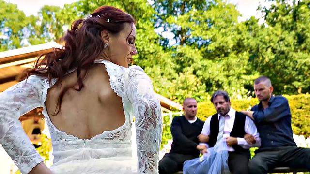 DEBT4k. Collecting the Brides Pussy