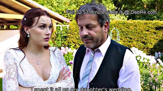 DEBT4k. Collecting the Brides Pussy