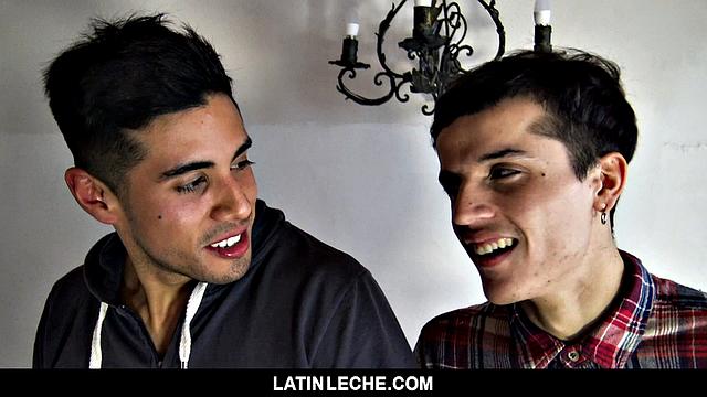 watch these two latin boyfriends make out, fuck raw, and share a facial with their horny cameraman