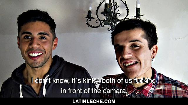 watch these two latin boyfriends make out, fuck raw, and share a facial with their horny cameraman