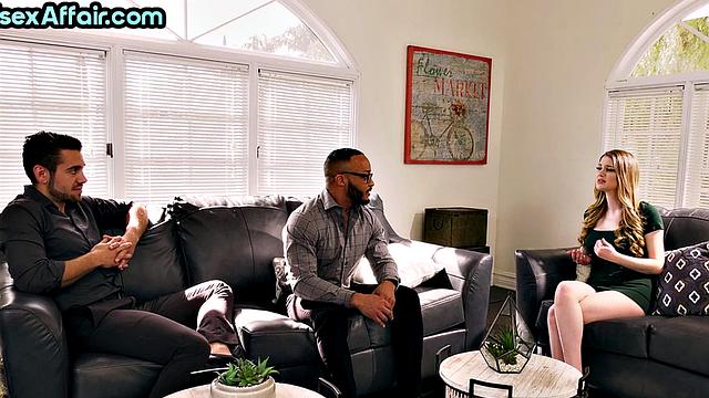 Bisex busty IR babe gets licked and pussybanged