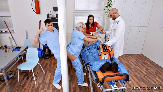 Nurse Gets Glory Hole Ass Fuck