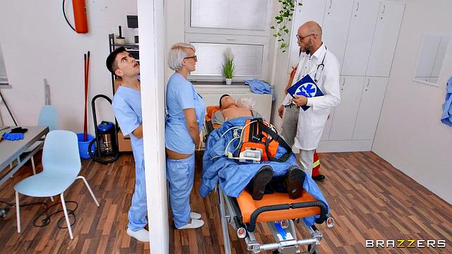 Nurse Gets Glory Hole Ass Fuck