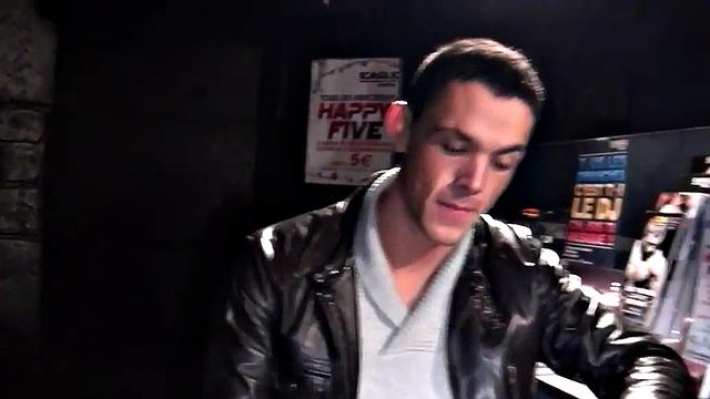 Blindfolded stud in cage fucks black ass after getting sucked