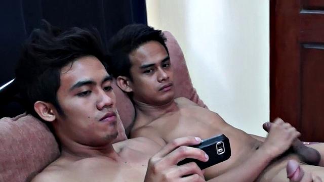 Slim Asian sucks and rides bf before missionary