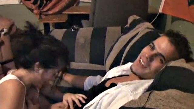 College Babe Blowjob and Titfuck All Night Party