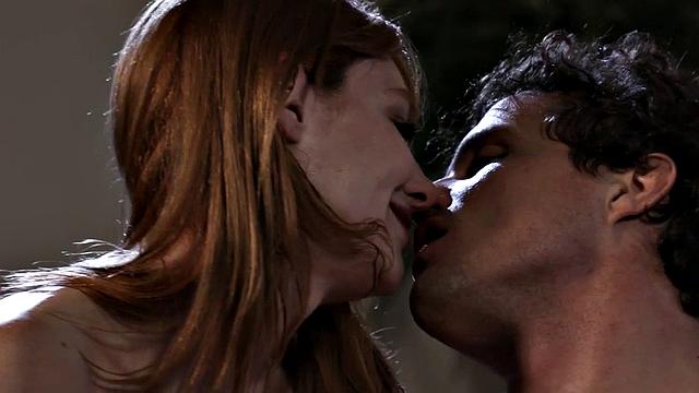 Kinky BF pounds redhead slut in various positions in the bedroom