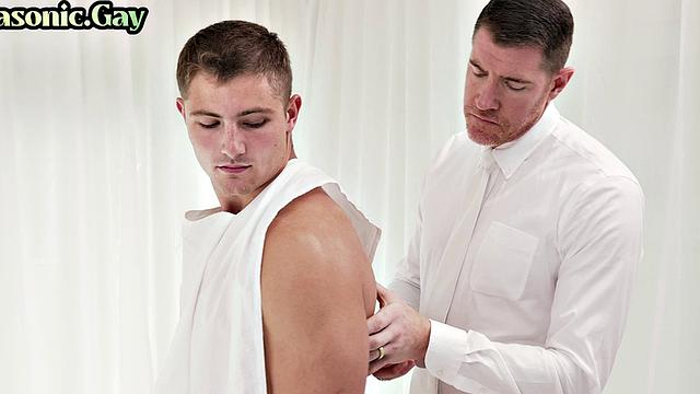 Religious stud barebacked by DILF in ritual anal