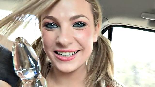 Amateur lez teen anally toyed in the car by pussylicked MILF