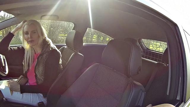 Naughty blonde with natural tits gets a hard one-on-one from a Copper man