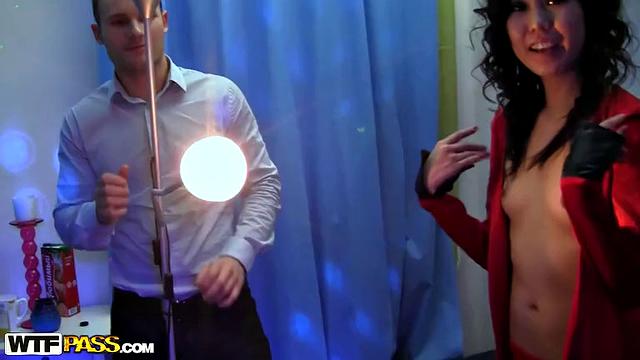 Amazing threesome with two cute girls