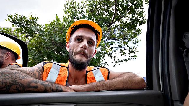 Picked up worker tricked to fuck ass in van