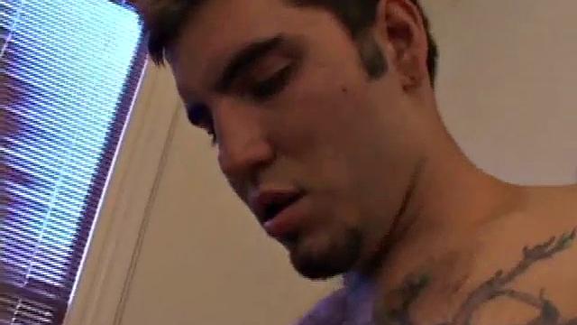 Rock goes from tough guy to bottom and learns it's harder to sit after taking a thick cock