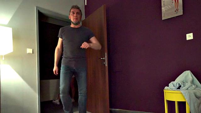 Curvy hostel babe and her BFF doggystyled by owner