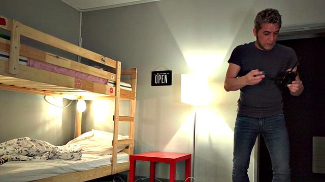 Curvy hostel babe and her BFF doggystyled by owner