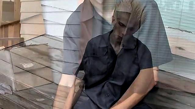 Ian Madrox shows off his feet for a gay outdoor foot fetish session