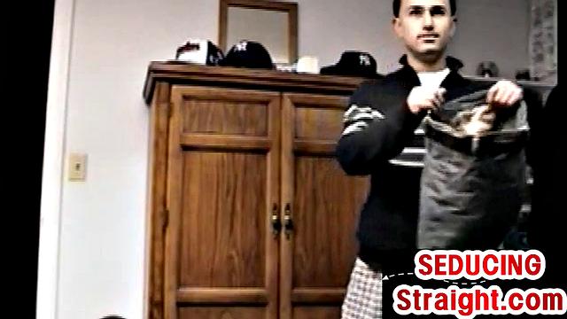 Vintage str8 guy gets his first BJ in life by neighbor