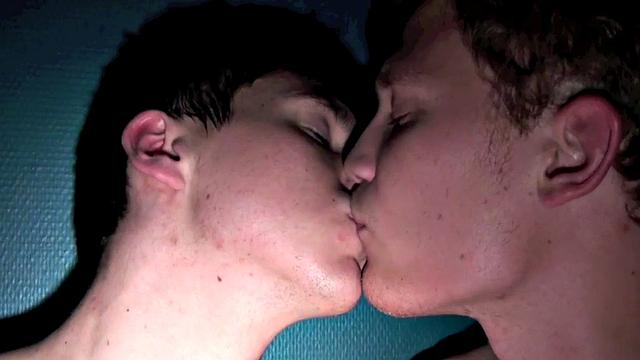 Gloryhole masked bottom fucked in 3way by amateur studs