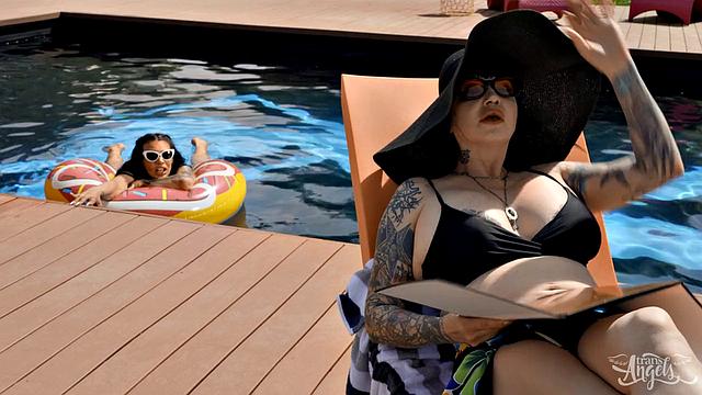 Eva Gets Creamed By the Pool