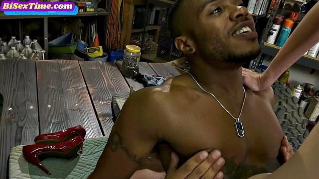 Horny Blonde in IR bisex 3some