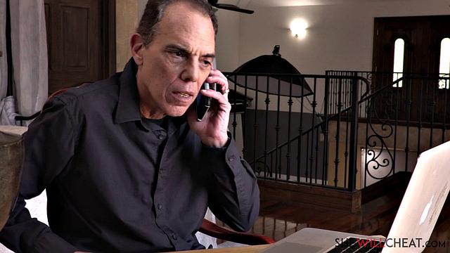 Busty milf Richelle Ryan cheats on husband while he secretly watches!