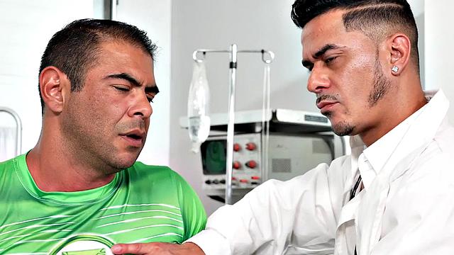 Mesmerized crossdresser fucks doctor's ass in infirmary