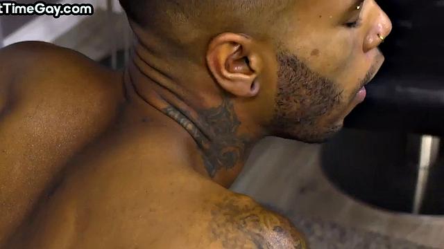 Real ebony 1st time assfucking and sucking cock