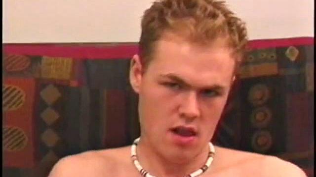 Brett Peters strokes his cock and cums