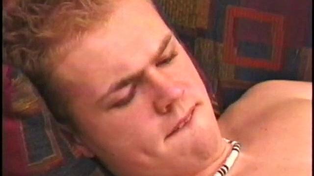 Brett Peters strokes his cock and cums