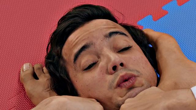 Smalltit Ebony babe rides guy before blowjob