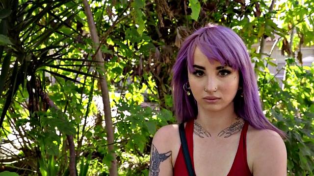 A pierced babe get pulled before getting drilled in POV style