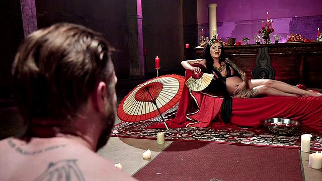 A hairy pussy dominatrix get asslicked by dildos while her pregnancy is taking hold