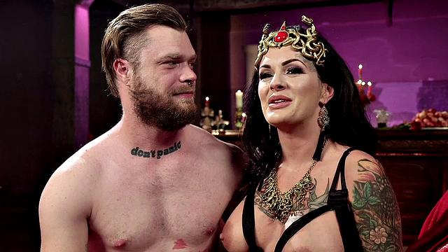 A hairy pussy dominatrix get asslicked by dildos while her pregnancy is taking hold