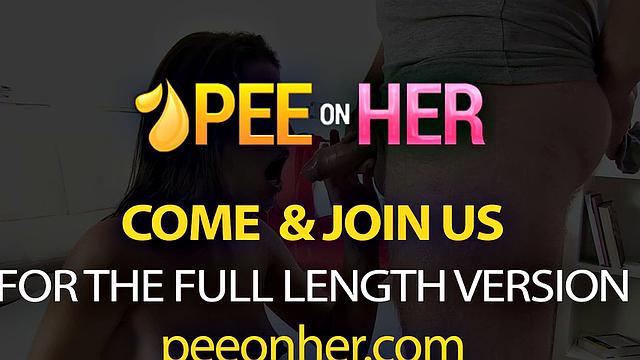 Piss Drinking Hottie Loves Anal!