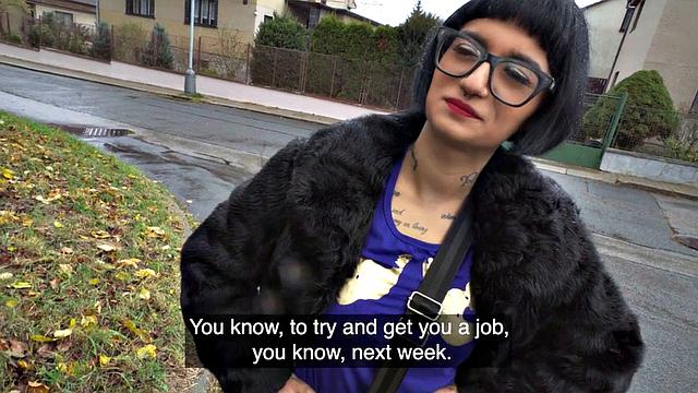 Public babe picked up and got her pussy banged for cash