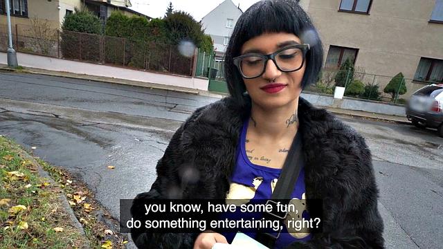 Public babe picked up and got her pussy banged for cash