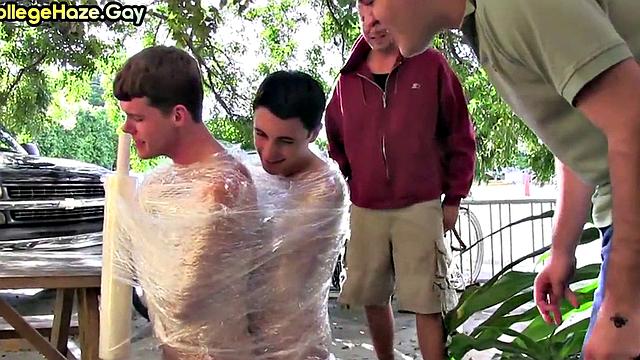 Straights transformed to gay on wet and messy party