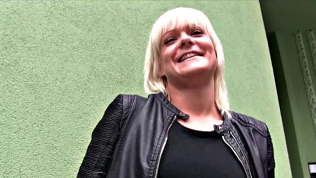 Cute Hungarian cums on a big cock