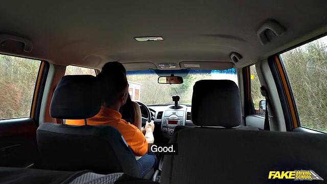 Asian Learns to Drive Stick