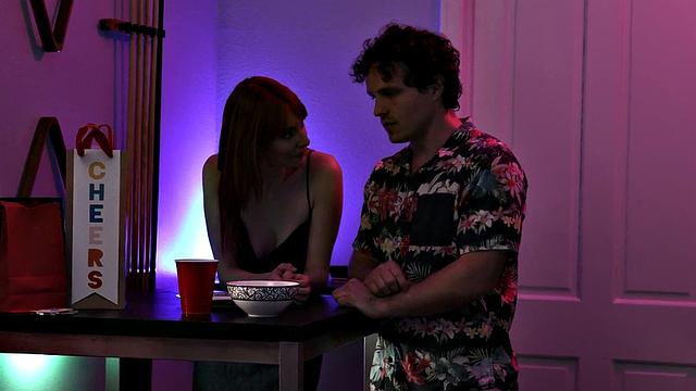 Ginger babe bounces on boyfriend's cock