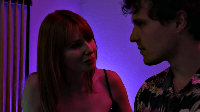 Ginger babe bounces on boyfriend's cock