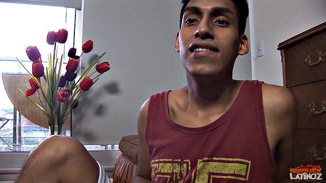 Featured solo boy of the week: Alejo, a slim and smooth Latino that's hot to watch. The boy does a slow tease strip that includes a good look at his butt, before the underwear is pulled off. Then he gets busy working on his uncut cock.